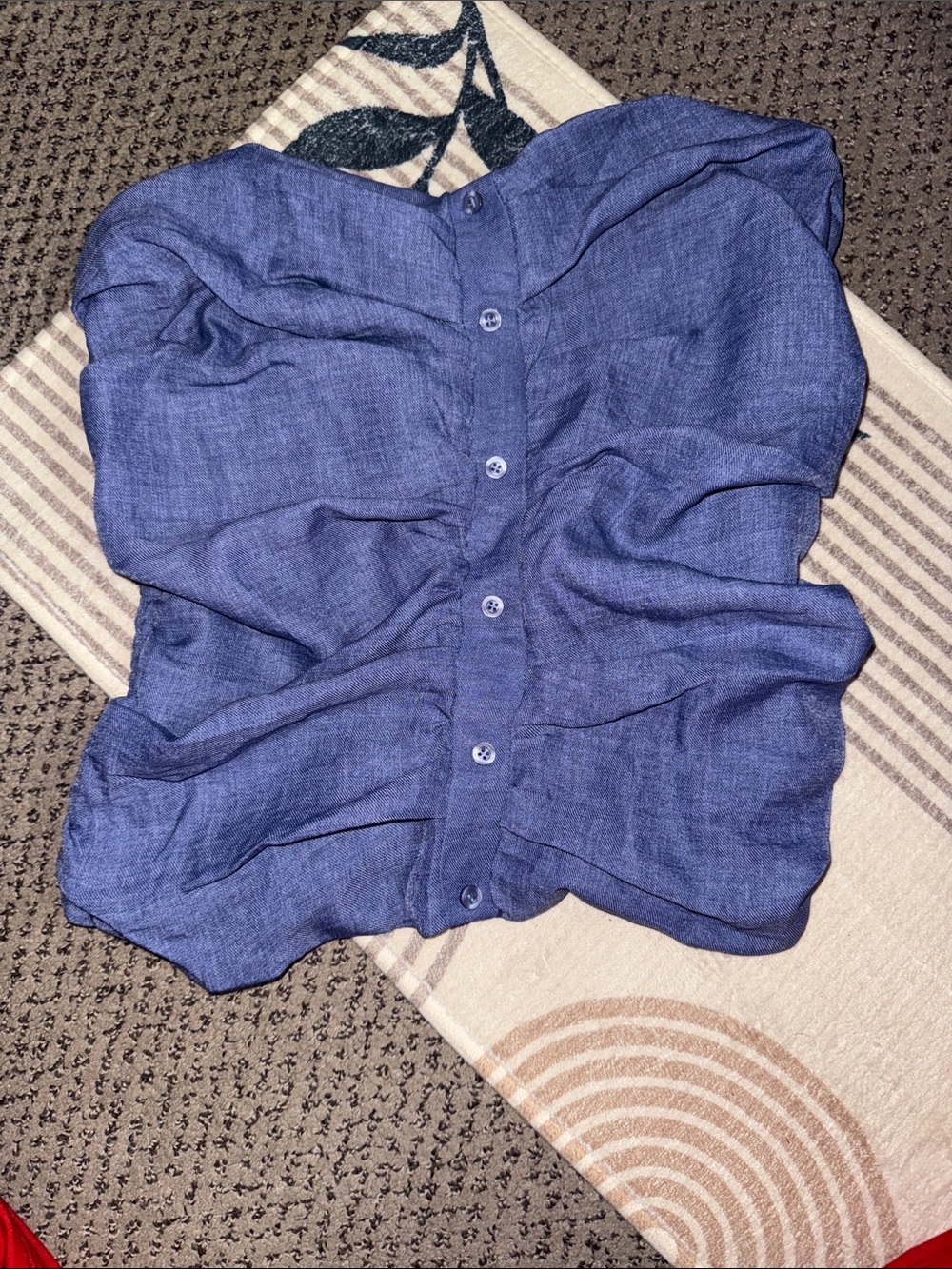 Woman’s Blue ruched Tube top